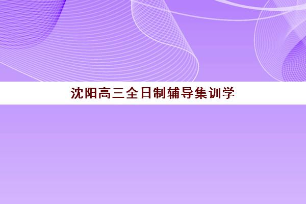 沈阳高三全日制辅导集训学校机构用户满意度速递如何查询？2025年最新满意度榜单与择校全指南