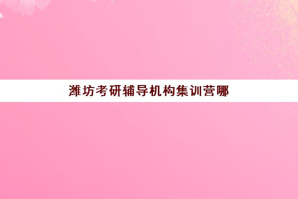 潍坊考研辅导机构集训营哪家口碑好一点？2025年最新权威排名与高性价比选择指南