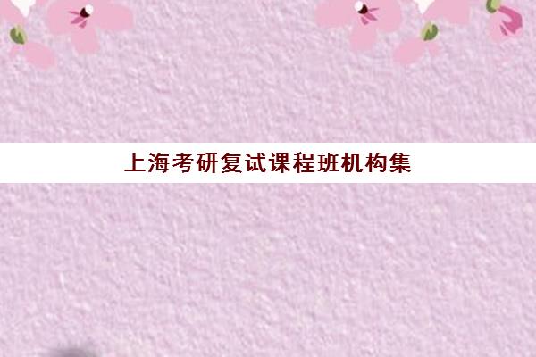 上海考研复试课程班机构集训班哪个好一点？2025年最新权威排名、择校技巧与成功案例全解析