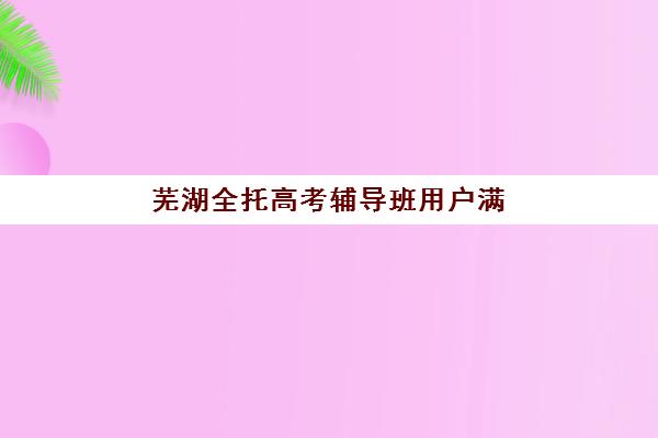 芜湖全托高考辅导班用户满意度标杆机构有哪些？2025年最新口碑排名、择校指南与服务体验全解析