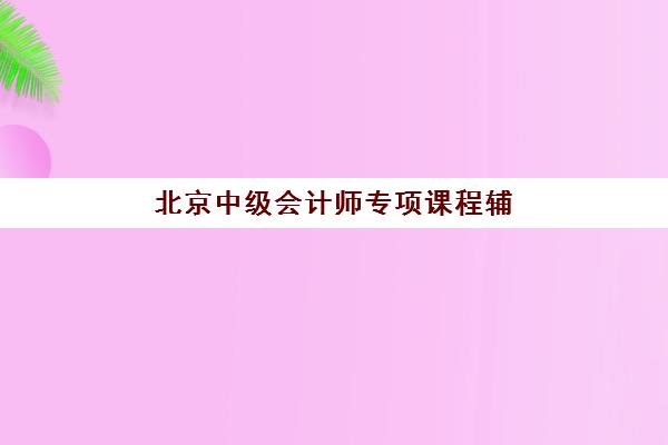 北京中级会计师专项课程辅导学校哪家好一点？2025年最新权威推荐、各校特色解析与科学选择全指南