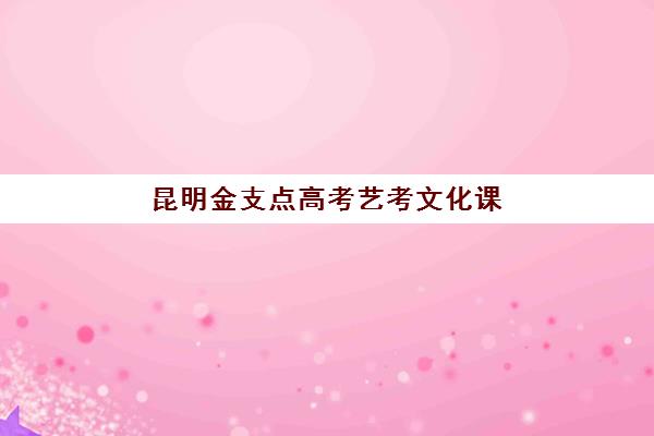 昆明金支点高考艺考文化课培训机构费用一般多少钱？2025年收费区间、班型性价比分析与高回报报读指南
