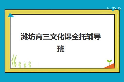 潍坊高三文化课全托辅导班有哪些机构好？2025年排名前十机构对比、择校指南与避坑攻略