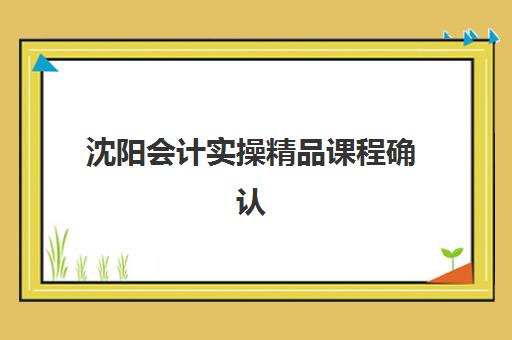 沈阳会计实操精品课程确认现场确认时间表如何查询？2025年最新日程与报名全流程解析